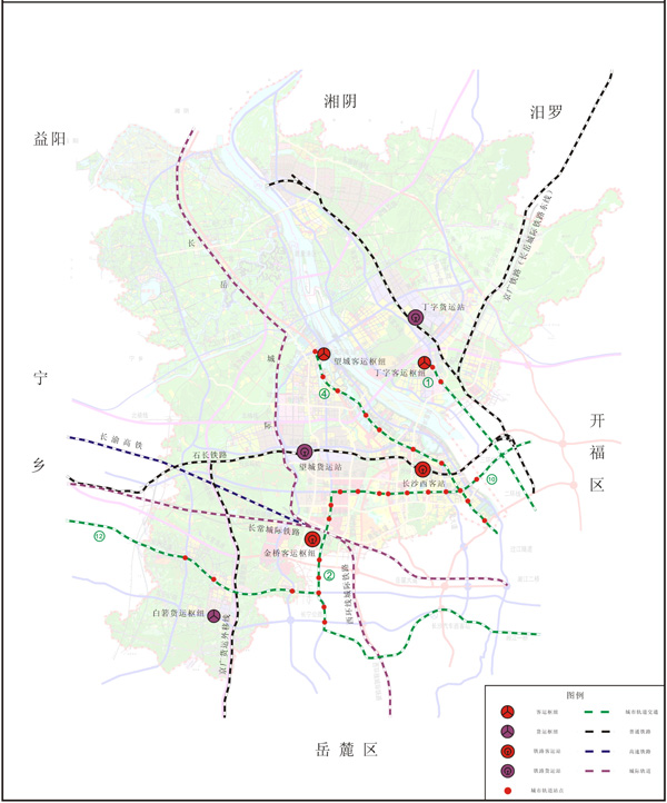 望城区客运枢纽分布图（河西片区）