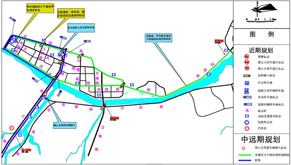 沙堤片区交通设施布置图